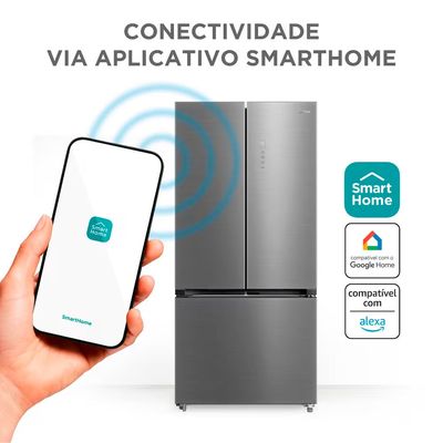 Geladeira Frost Free Multidoor RM905 672L Inverter 3 Portas  Midea Inox / Bivolt