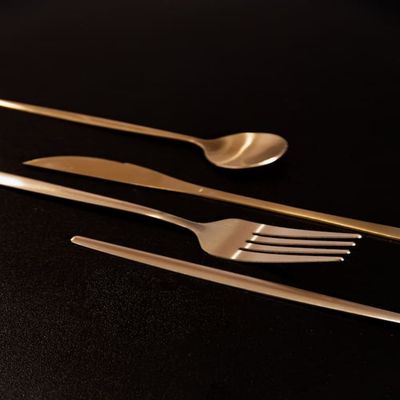 Faqueiro 16 Peças Aço Inox Lyor Ópera Design Elegante Alta Durabilidade Champagne