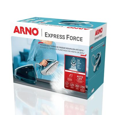 Ferro com Estação de Vapor Express Force 1700W 5,7 Bars Arno Azul / 110V