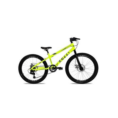 Bicicleta Colli Airon Aro 24 7 Marchas Freio a Disco Amarelo
