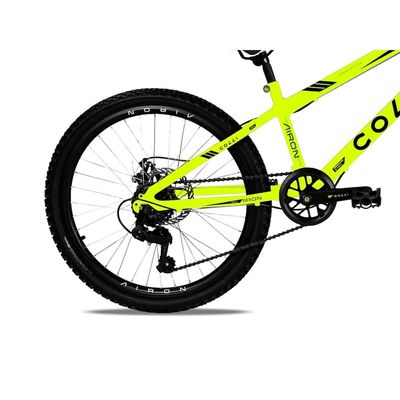 Bicicleta Colli Airon Aro 24 7 Marchas Freio a Disco Amarelo