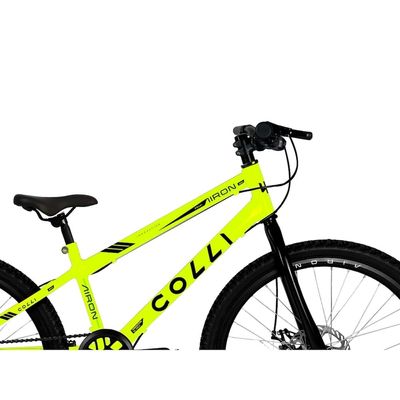 Bicicleta Colli Airon Aro 24 7 Marchas Freio a Disco Amarelo