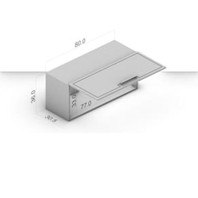 Armário Aéreo Politorno Amara 1 Porta Basculante Branco
