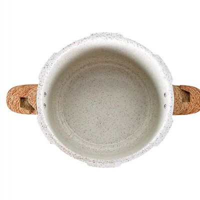 Panela de Pressão Ceramic Life Pressure 5,4L Indução Antiaderente Pro-Ceramic Premium Brinox Vanilla