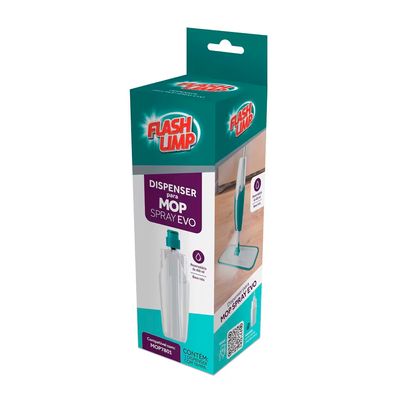 Dispenser para Mop Spray Evo Base Reta 450ml Flash Limp Transparente