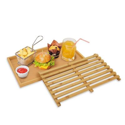 Tábua de Pão Migalheira Retangular BAM2925 Bambu Natural Euro Home Natural
