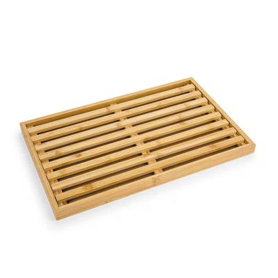 Tábua de Pão Migalheira Retangular BAM2925 Bambu Natural Euro Home Natural