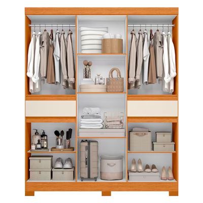 Guarda-Roupa Casal Olímpia 10 Portas 2 Gavetas MDP Palumóveis Off White