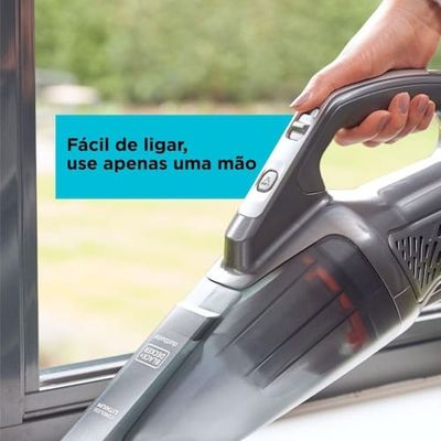 Aspirador de Pó Portátil BCHV001D1E-BR PowerConnect 20V Bivolt Black+Decker Cinza / Bivolt