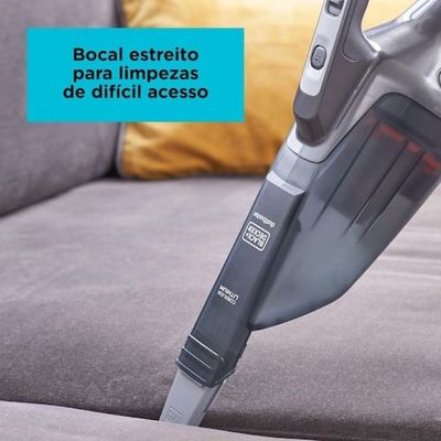 Aspirador de Pó Portátil BCHV001D1E-BR PowerConnect 20V Bivolt Black+Decker Cinza / Bivolt