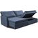 Sofá 3 Lugares Cama InBox Marselha II Retrátil Reclinável com Baú Revestimento Suede Velusoft 180cm Azul