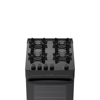 Fogão Mônaco Top Glass 4 Bocas com Mesa de Vidro e Acendimento Automático Bivolt Atlas Preto / Bivolt