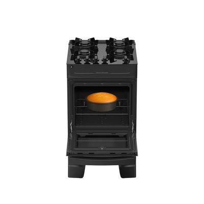 Fogão Mônaco Top Glass 4 Bocas com Mesa de Vidro e Acendimento Automático Bivolt Atlas Preto / Bivolt