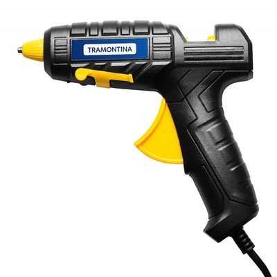 Pistola Elétrica de Cola Quente 25-40 W Aquecimento Rápido Alta Vazão Bastão 11,2 mm Tramontina Preto