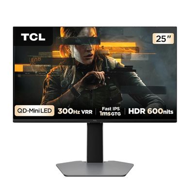 Monitor Gamer 25 Full HD 25G64 QD-Mini LED 300Hz 1ms FreeSync Premium TCL Preto / Bivolt