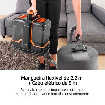 Extratora e Higienizadora Portátil Deep Cleaner II 1800W EXP-02-0 Mondial Preto com Laranja / 220V