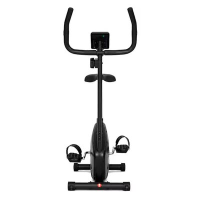 Bicicleta Ergométrica Vertical Max V Painel LCD Sistema Magnético 8 Níveis Dream Preto e Amarelo