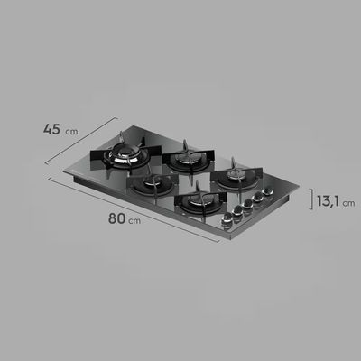 Cooktop 5 Bocas a Gás KE5HP Espelhado Chama Precisa Multi Bivolt Electrolux Preto / Bivolt
