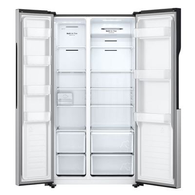 Geladeira LG GC-B187PQA Side by Side 519L Inox Look Frost Free Inverter Inox / 220V