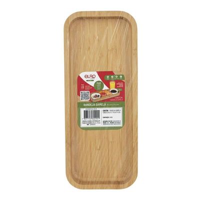 Gamela Retangular Funda Euro Home BAM2901 34x14cm Bambu Natural Bambu