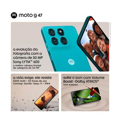 Smartphone Moto G47 6.7 256GB 5G Câmera Dupla 50MP Motorola Rosa