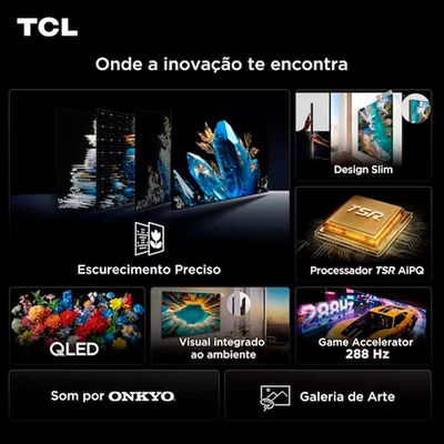 Smart TV 85A400M 85 Polegadas QD-Mini LED 4K UHD 144Hz TCL Preto / Bivolt