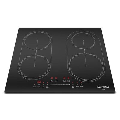 Cooktop de Indução Mondial CTI-03 4 Bocas com Full Zone e Função Turbo 220V Preto / 220V