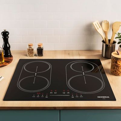 Cooktop de Indução Mondial CTI-03 4 Bocas com Full Zone e Função Turbo 220V Preto / 220V