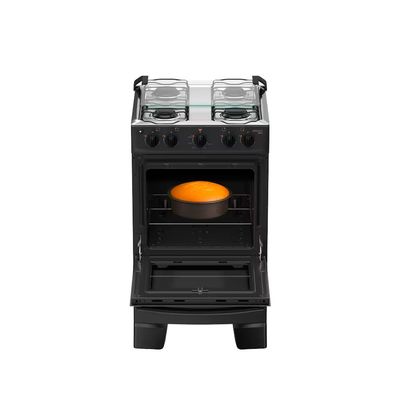 Fogão Mônaco Plus 4 Bocas com Mesa Inox e Acendimento Automático Bivolt Atlas Preto / Bivolt