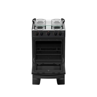 Fogão Mônaco Plus 4 Bocas com Mesa Inox e Acendimento Automático Bivolt Atlas Preto / Bivolt