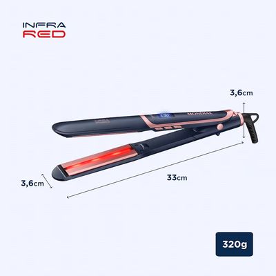 Prancha Alisadora Infrared P-01-IR Tourmaline Íon Bivolt Mondial Azul e Rosa / Bivolt