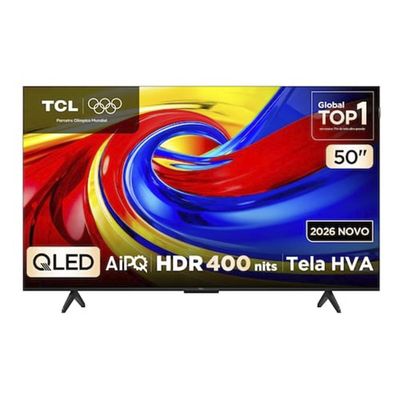 Smart TV 50 4K TCL P7L QLED Google TV 120Hz Dolby Vision Preto / Bivolt