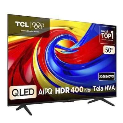 Smart TV 50 4K TCL P7L QLED Google TV 120Hz Dolby Vision Preto / Bivolt