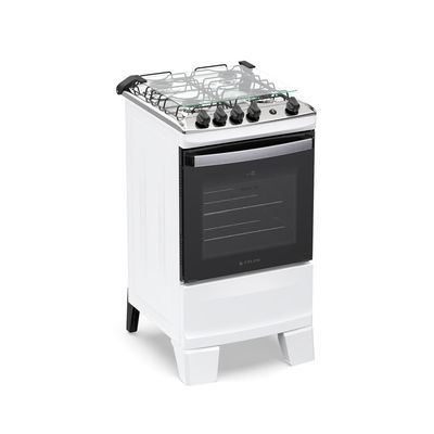 Fogão Agile Up 4 Bocas com Mesa Inox e Acendimento Automático Bivolt Atlas Branco / Bivolt