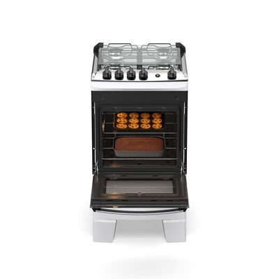 Fogão Agile Up 4 Bocas com Mesa Inox e Acendimento Automático Bivolt Atlas Branco / Bivolt