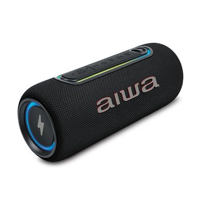 Caixa de Som Speaker SP-05-LB Bluetooth 30W IPX5 LED Lights Bateria 6h Aiwa Preto / Bivolt