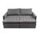 Sofá 3 Lugares Cama InBox Marselha II Retrátil Reclinável com Baú Revestimento Suede Velusoft 180cm Cinza