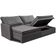 Sofá 3 Lugares Cama InBox Marselha II Retrátil Reclinável com Baú Revestimento Suede Velusoft 180cm Cinza