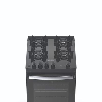 Fogão Agile Up Glass 4 Bocas com Mesa de Vidro e Acendimento Automático Bivolt Atlas Preto / Bivolt