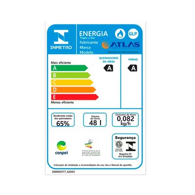 Fogão Agile Up Glass 4 Bocas com Mesa de Vidro e Acendimento Automático Bivolt Atlas Preto / Bivolt