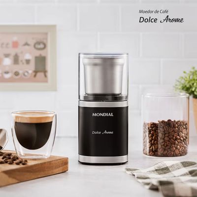 Moedor de Café MCF-01-BI Inox 180W 60g Lâminas Inox Mondial Preto / 110V