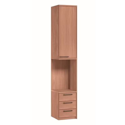 Quarto Modulado Completo Santos Andirá Toledo Wood 100% MDF com LED Marrom