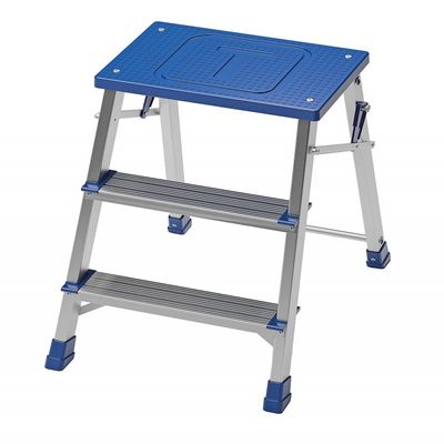 Escada de Alumínio Tramontina 03 Degraus Peso suportado 120 kg Azul