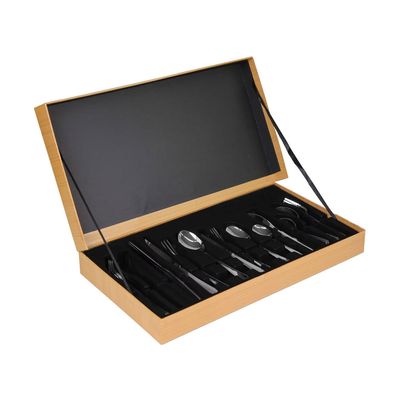 Faqueiro Euro Home Strauss Classic FQM42C 42 Peças Aço Inox Cabo Decorado Serve 6 Pessoas Inox
