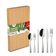 Faqueiro Euro Home Strauss Classic FQM42C 42 Peças Aço Inox Cabo Decorado Serve 6 Pessoas Inox