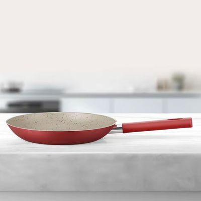 Frigideira Intense 24cm Alumínio Antiaderente Cabo Soft Touch Euro Home Vermelho