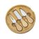 Conjunto Euro Home Tábua de Bambu com 3 Utensílios para Queijo 4 Peças Bambu