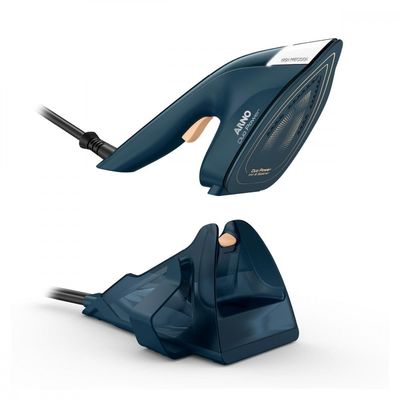Ferro e Vaporizador Arno Duo Power FVDP 2 em 1 1550W Base Cerâmica Vapor Extra Azul / 110V