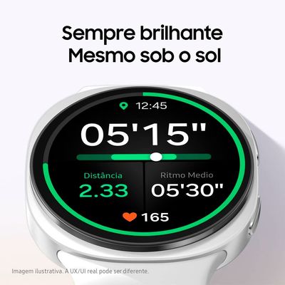 Smartwatch Galaxy Watch8 44mm Bluetooth Tela Cristal Safira GPS Samsung Grafite / Bivolt