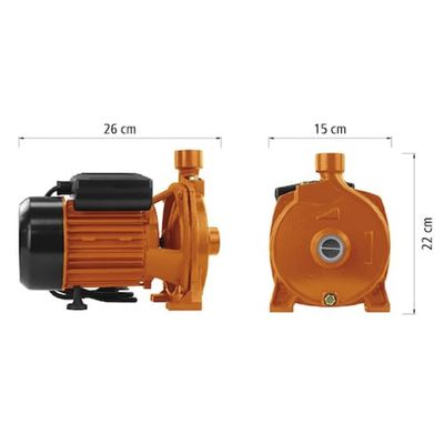 Bomba Dágua Centrífuga Periférica Tramontina BTC05 0,5 HP Bivolt com Vazão de 4.500 L/h Laranja / Bivolt